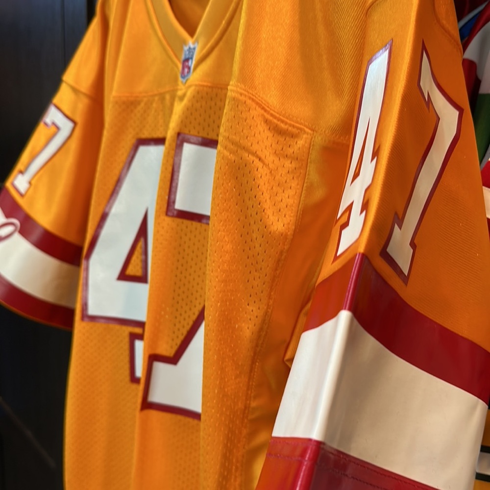 Tampa Bay Buccaneers John Lynch Mitchell & Ness Orange 1993 Authentic NFL Jersey - Picture 5 of 12